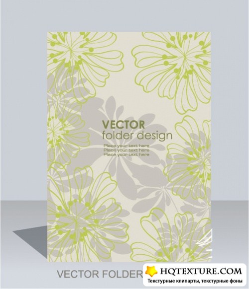 Floral folder template