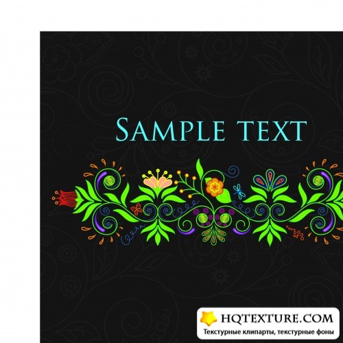    | Colored floral background vector 