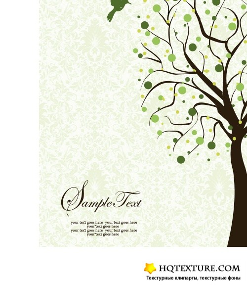 Trees silhouette card