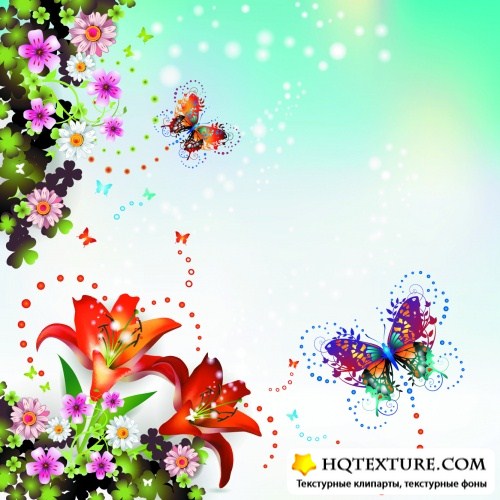 Spring Abstract Backgrounds Vector