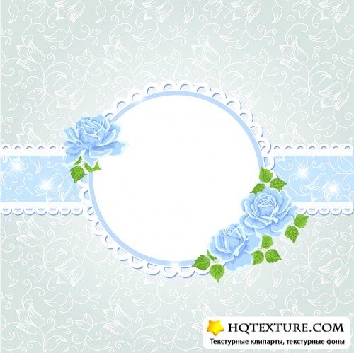Delicate Backgrounds with Flowers Vector