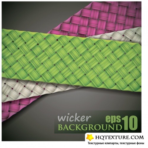 Background with wicker ribbons