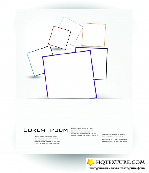     | Color abstract business flyer vector