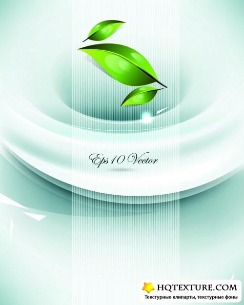 Green Leaves Backgrounds Vector