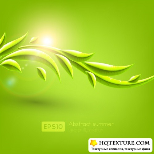 Green Abstract Backgrounds Vector 4