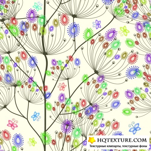 Color Floral Patterns Vector 3