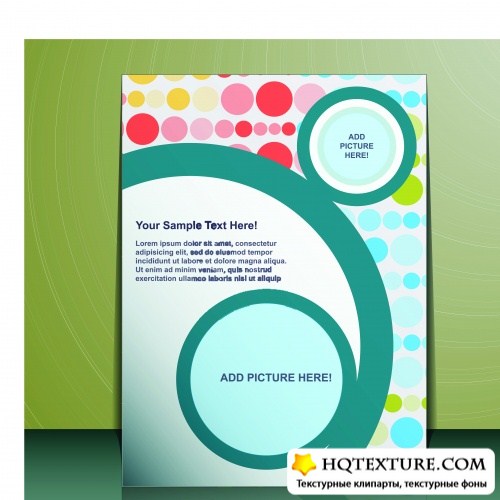    | Flyer colorful abstract design vector