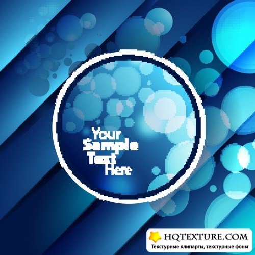    4 | Blue abstract background vector set 4