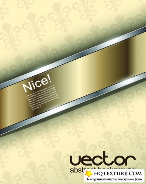 Elegant Metallic Chrome Backgrounds Vector