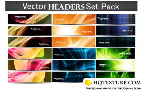 Abstract Web Headers Vector