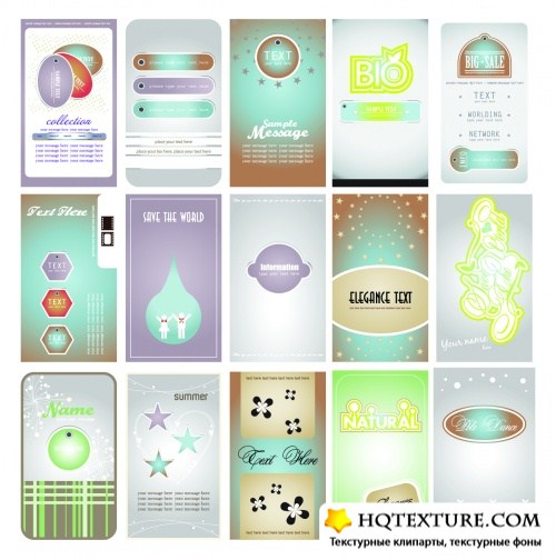 Name Cards Vector
