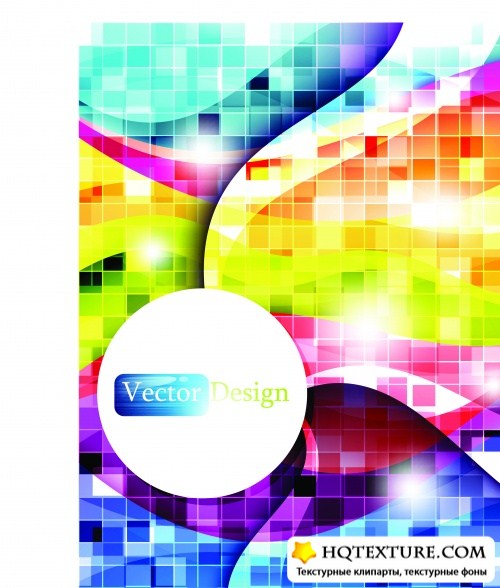    3 | Color wave abstract vector background 3