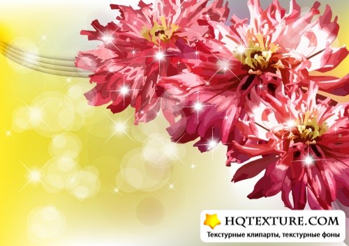 Abstract Flowers Backgrounds Vector 2