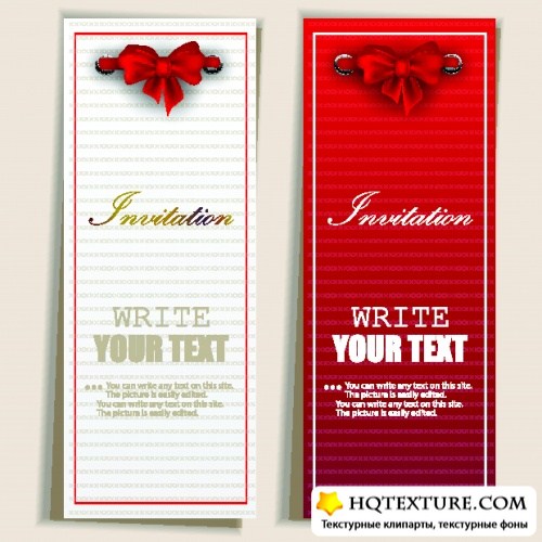    | Card notes with ribbons vector