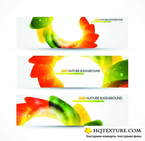 Abstract Natural Banners Vector