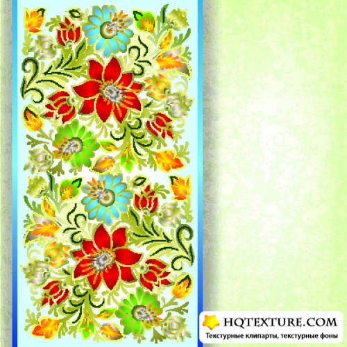       | Grunge background with floral ornament 2