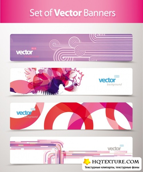 Color Abstract Banners Vector 2