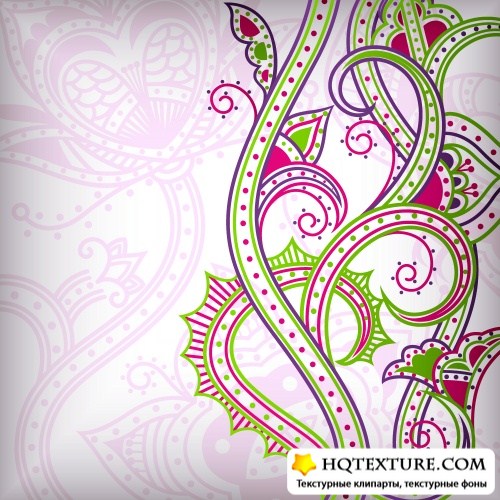 Abstract floral background pattern - Vector