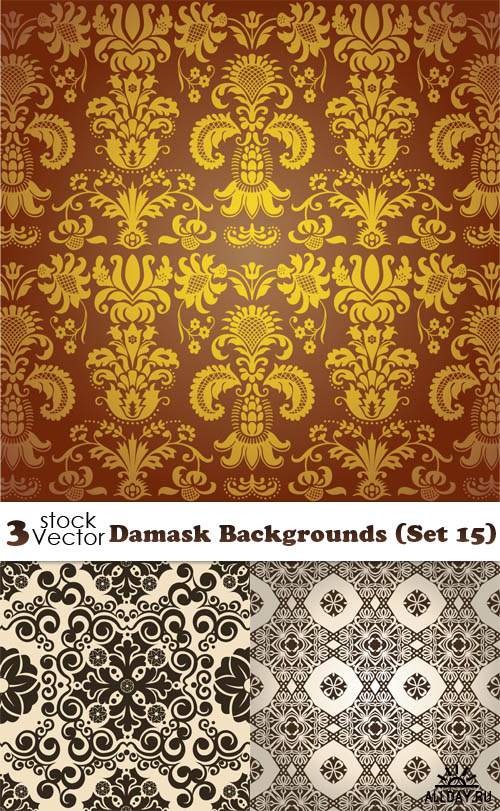 Vectors - Damask Backgrounds (Set 15)