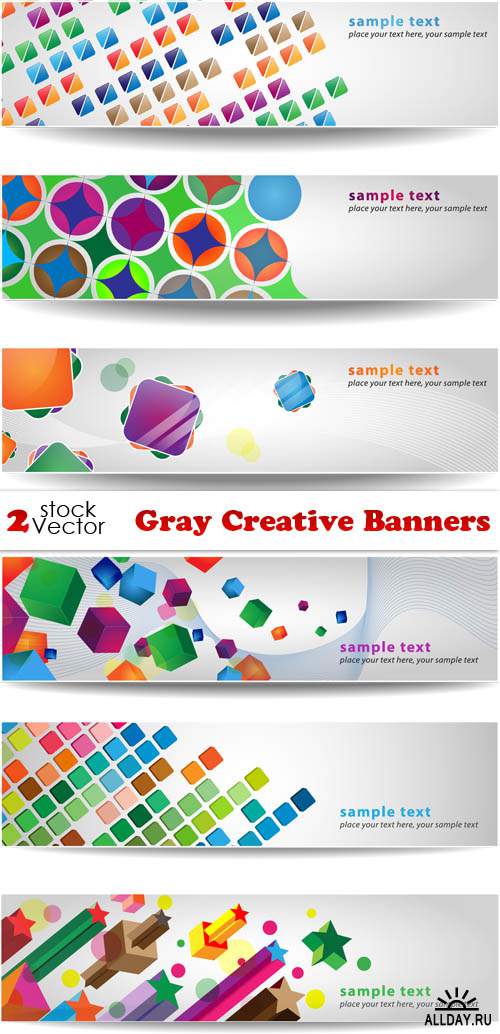 Vectors - Gray Creative Banners