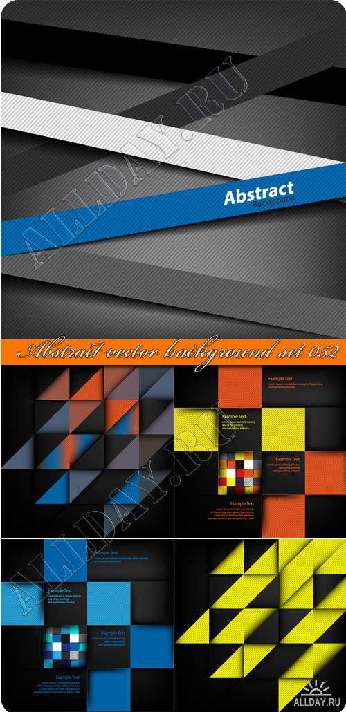   | Abstract vector background set 052