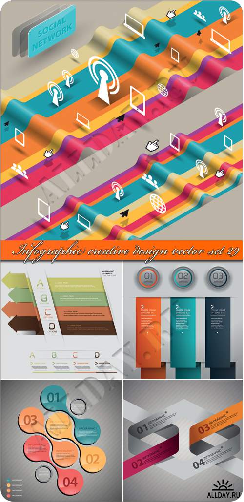     29 | Infographic creative design vector set 29