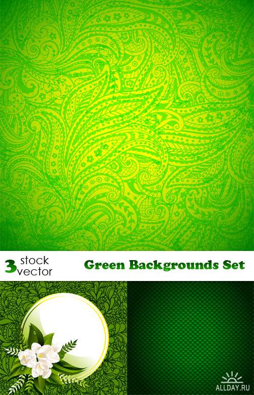   - Green Backgrounds Set