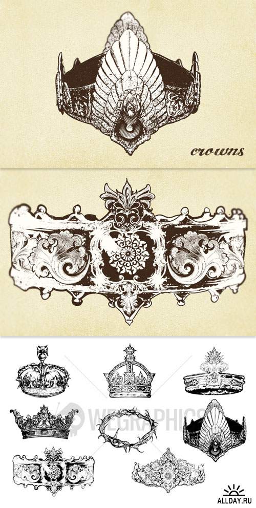 WeGraphics - Crown vector set