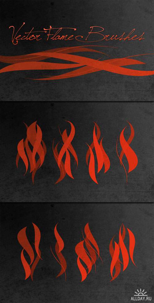 WeGraphics - Vector Flame Brushes