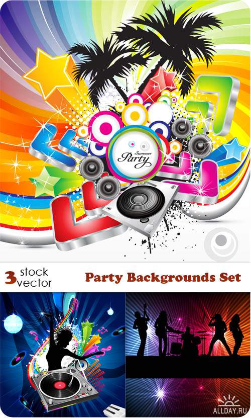   - Party Backgrounds Set