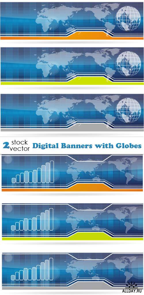   - Digital Banners with Globes