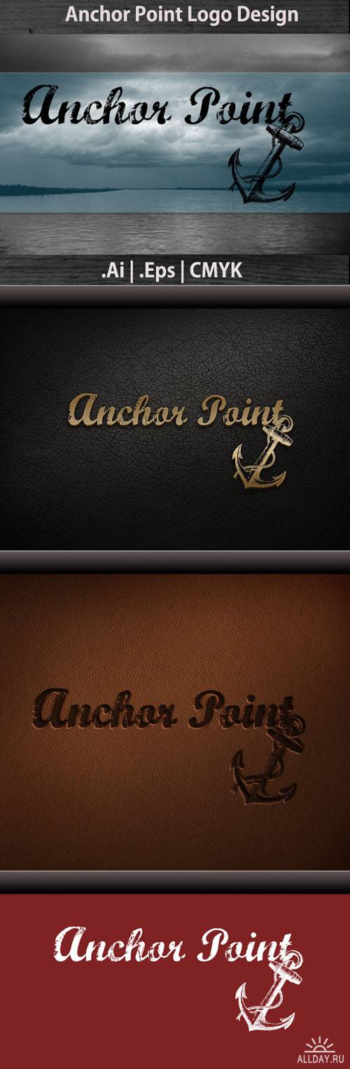 Anchor Point Logo Vector Template