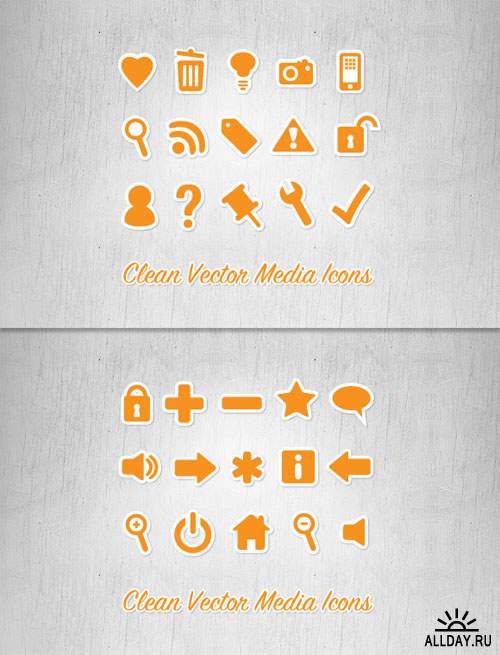 WeGraphics - Clean Vector Media Icons