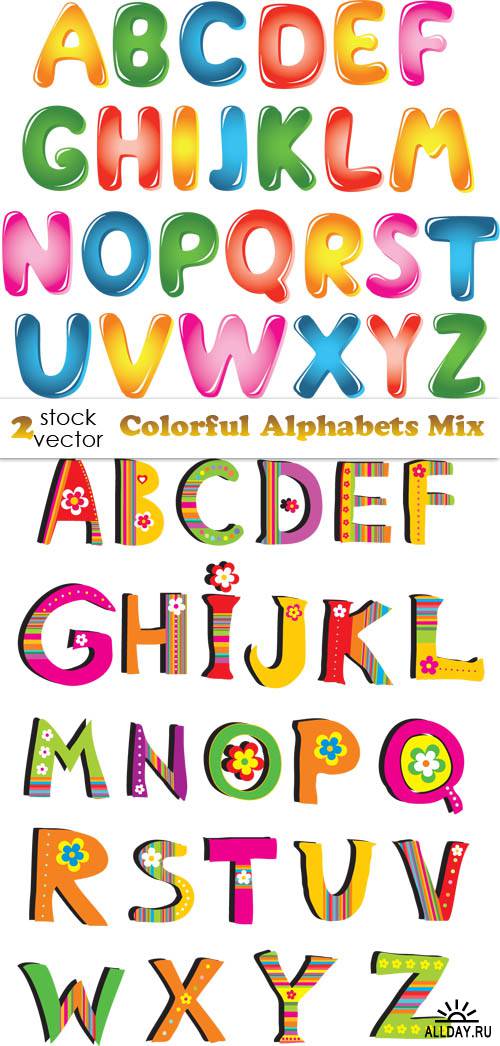   - Colorful Alphabets Mix