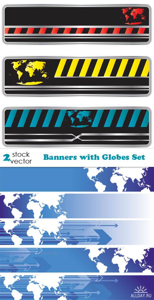   - Banners with Globes Set