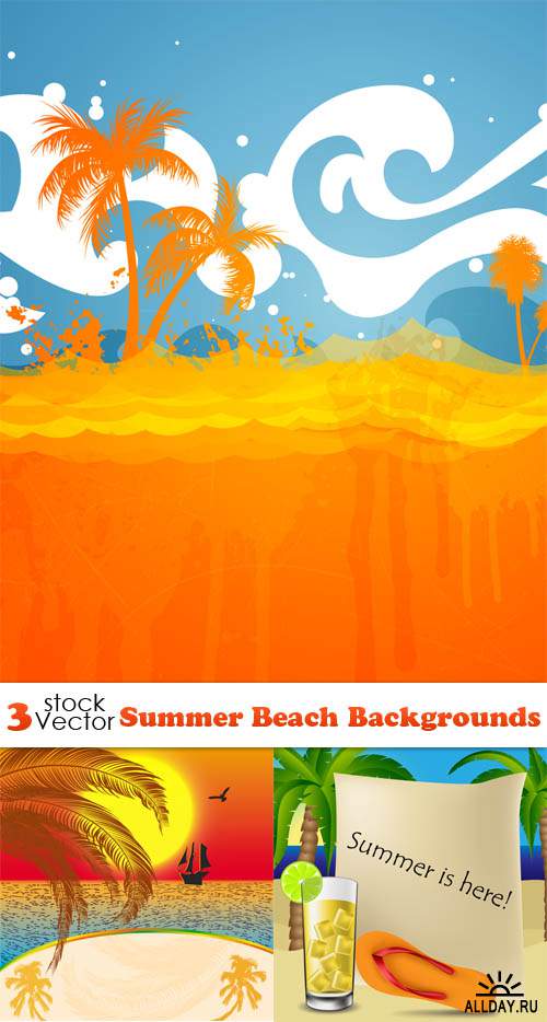 Vectors - Summer Beach Backgrounds