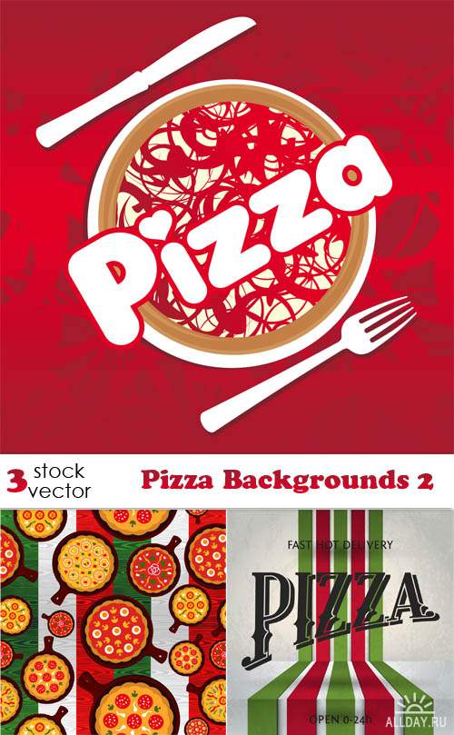 Vectors - Pizza Backgrounds 2