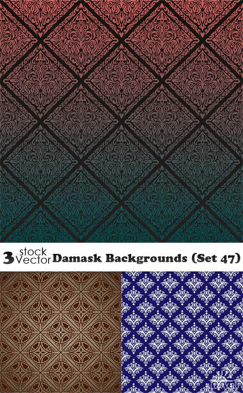 Vectors - Damask Backgrounds (Set 47)