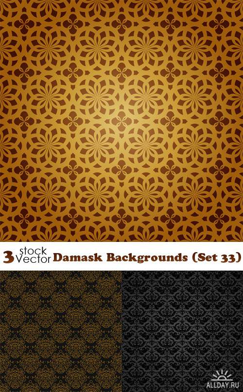 Vectors - Damask Backgrounds (Set 33)