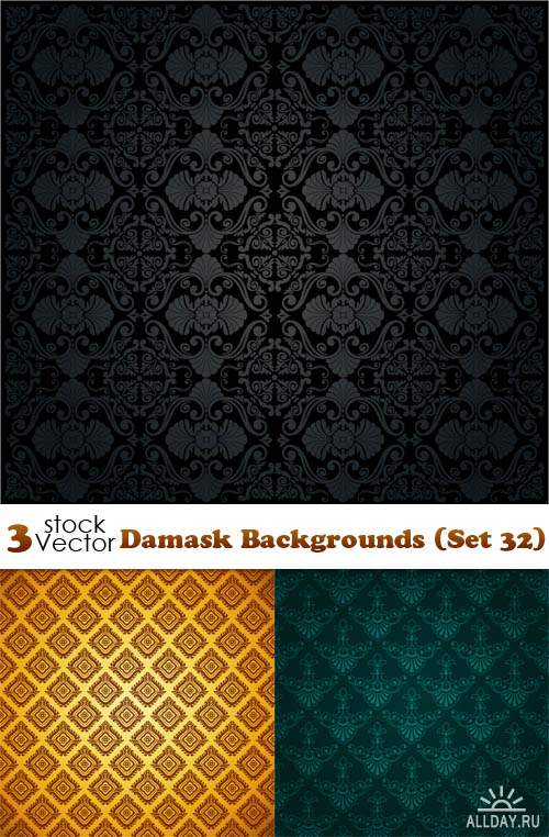 Vectors - Damask Backgrounds (Set 32)