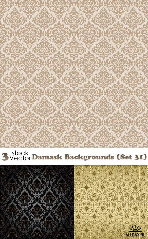 Vectors - Damask Backgrounds (Set 31)