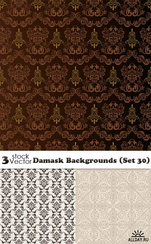 Vectors - Damask Backgrounds (Set 30)