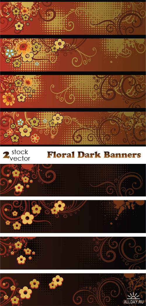   - Floral Dark Banners