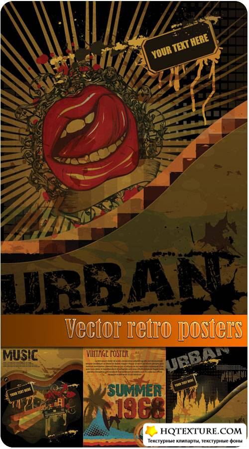 Vector retro posters