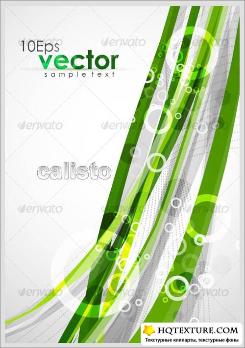 Abstract wavy green lines - GraphicRiver