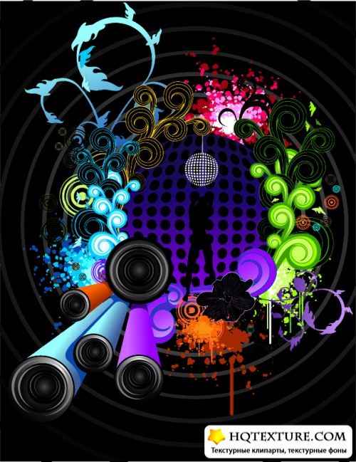 Stock Vector - Music Backgrounds Collection