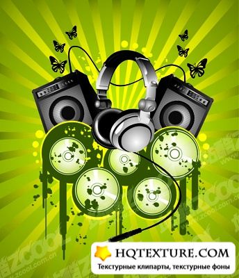 Stock Vector - Music Backgrounds Collection