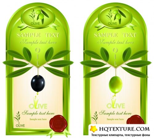 Olive Labels Vector