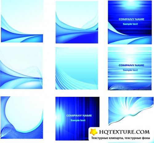 Stock Vector - Blue Cards
