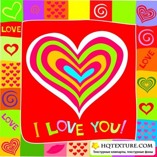 Hearts Seamless Patterns Vector